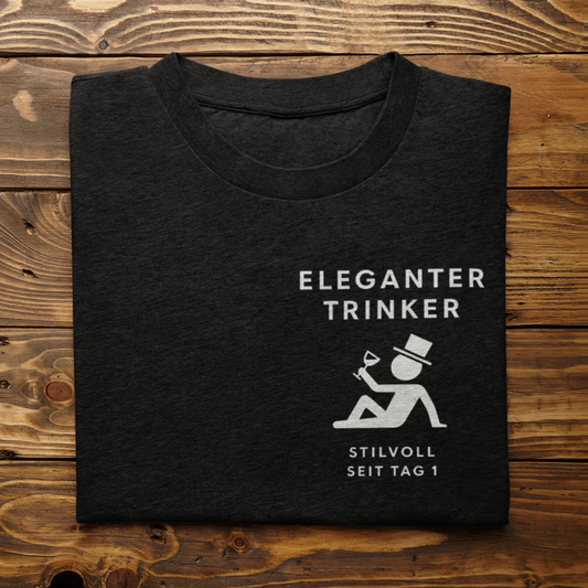Eleganter Trinker  - Herren/Unisex T-Shirt
